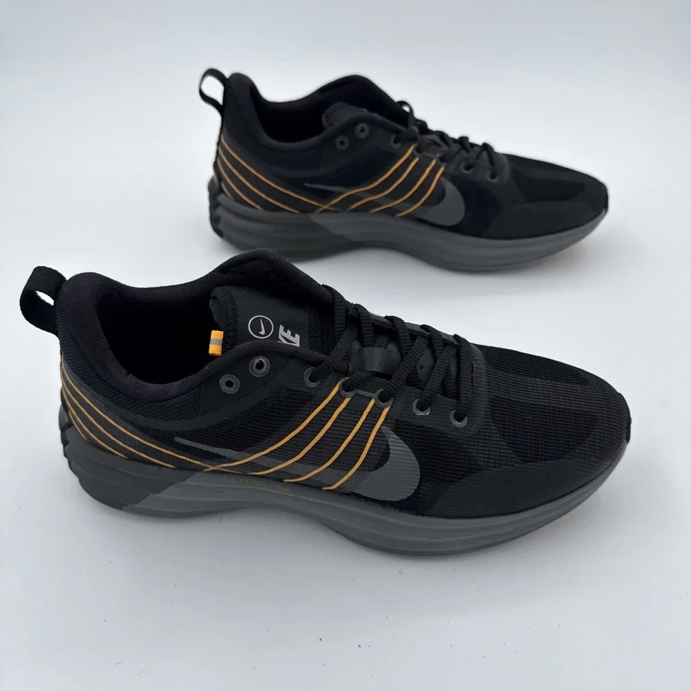 Size 8.5 - Nike Lunar Roam Black Grey Laser Orange